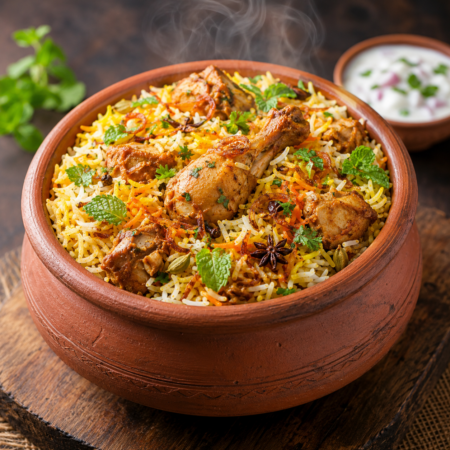 হান্ডি চিকেন বিরিয়ানি হাফ